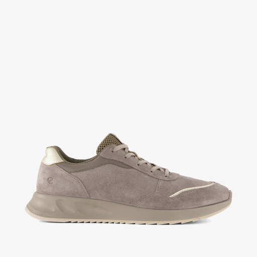 ECCO OTM W Low-Cut suede dames sneakers taupe