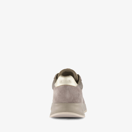 ECCO OTM W Low-Cut suede dames sneakers taupe