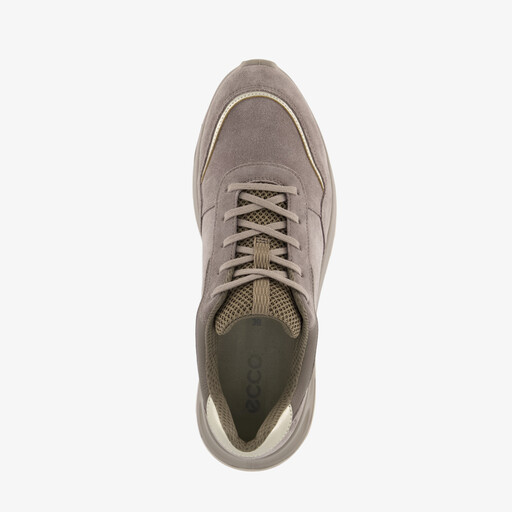 ECCO OTM W Low-Cut suede dames sneakers taupe