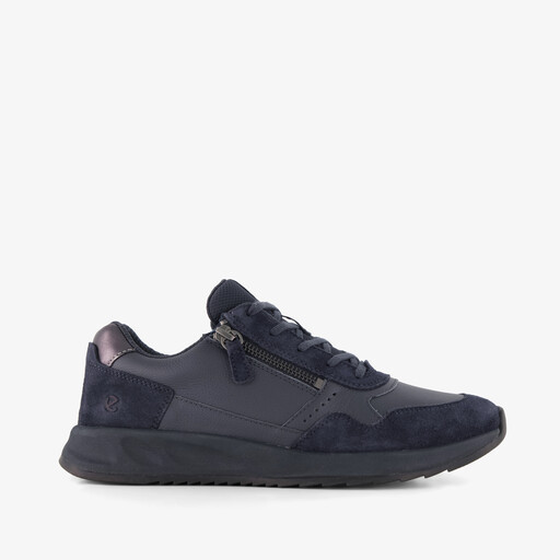 ECCO OTM W Low-Cut leren dames sneakers zwart