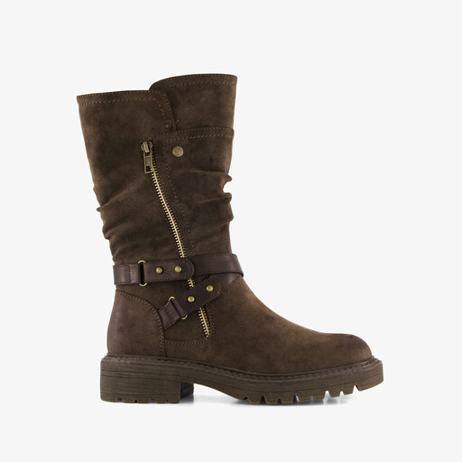 Dames bikerboots bruin