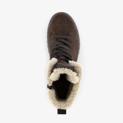Xx bij dames veterboots gevoerd bruin