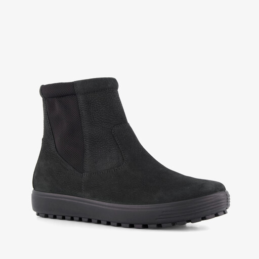 ECCO Classic Tred mid-cut leren dames boots zwart