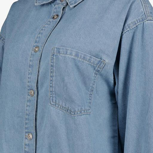 Denim dames blouse lichtblauw