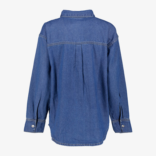 Denim dames blouse donkerblauw