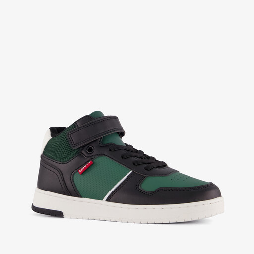 Levi’s Kick Mid hoge jongens sneakers zwart groen