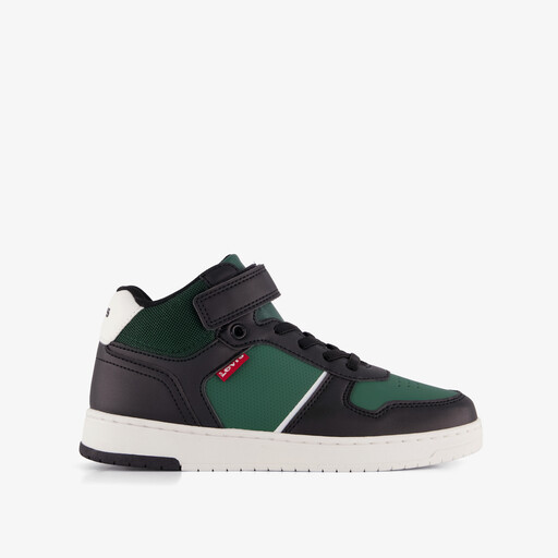 Levi’s Kick Mid hoge jongens sneakers zwart groen