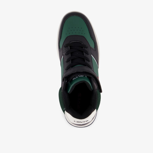Levi’s Kick Mid hoge jongens sneakers zwart groen