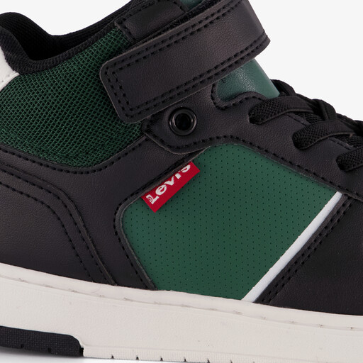 Levi’s Kick Mid hoge jongens sneakers zwart groen