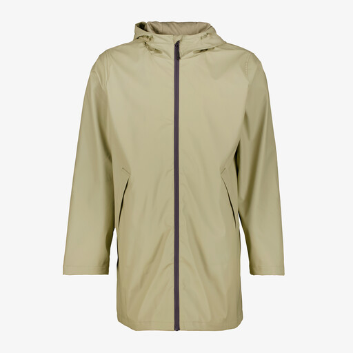 Lange gevoerde unisex regenjas beige