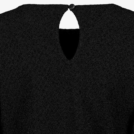 Dames top met subtiele glitters zwart