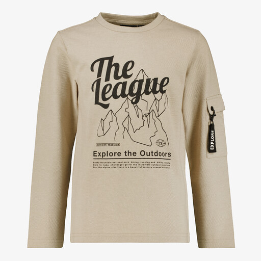 Jongen shirt met opdruk beige
