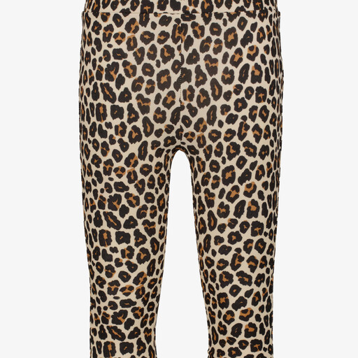 Meisjes flared legging met panterprint