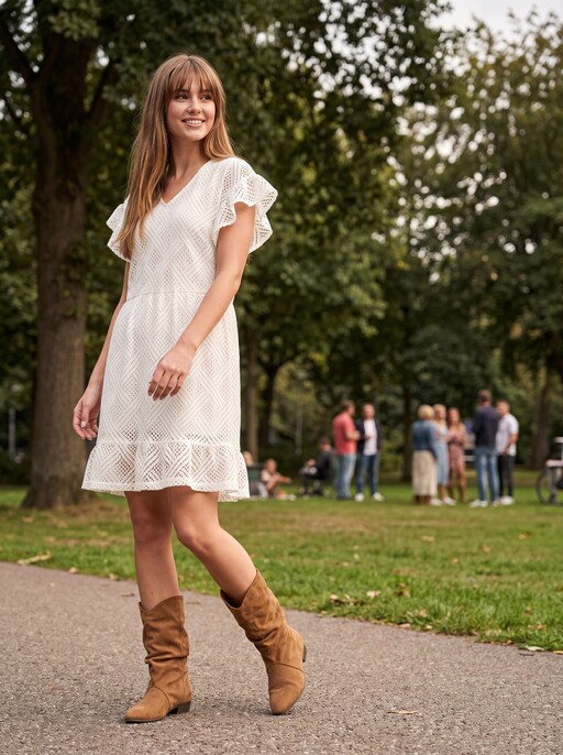 Dames slouchy laarzen cognac