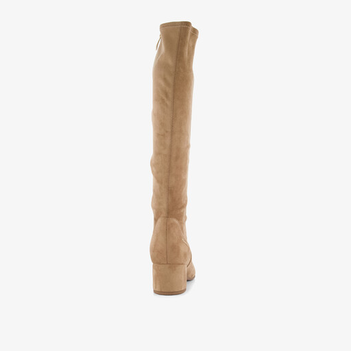 Hoge dames stretchlaarzen beige