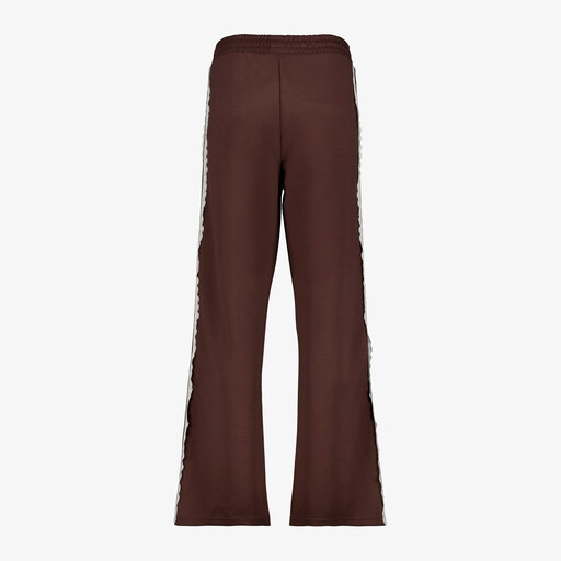 Dames broek met kanten biezen bruin