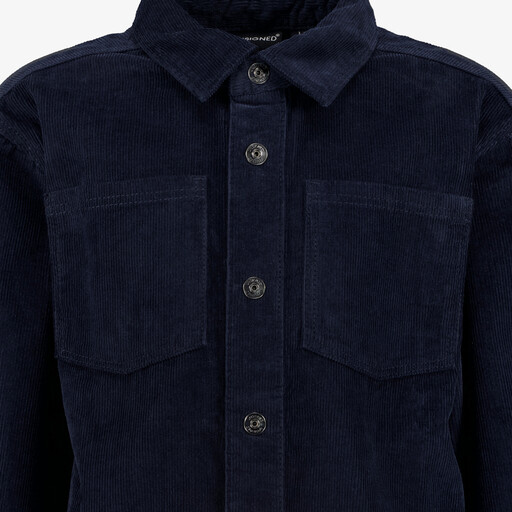 Jongens corduroy overhemd donkerblauw