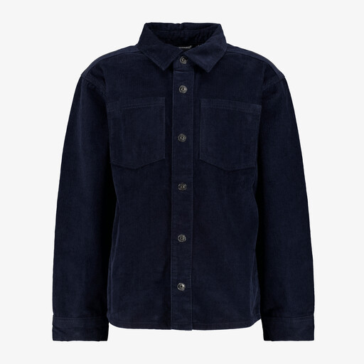 Jongens corduroy overhemd donkerblauw