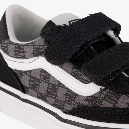 Brooklyn LS V Scribble Check kinder sneakers zwart