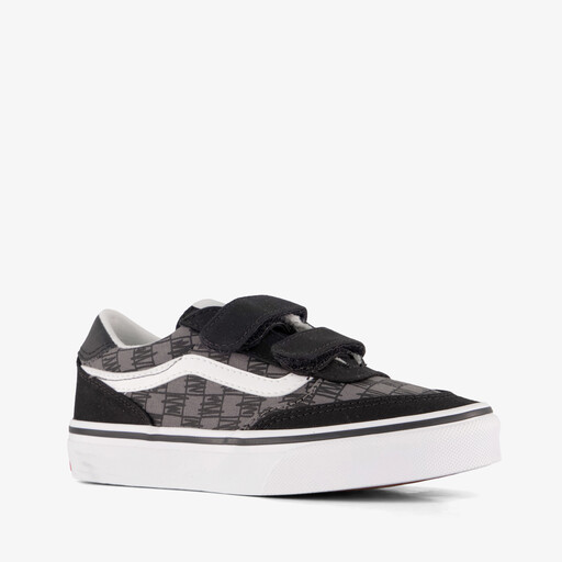 Brooklyn LS V Scribble Check kinder sneakers zwart