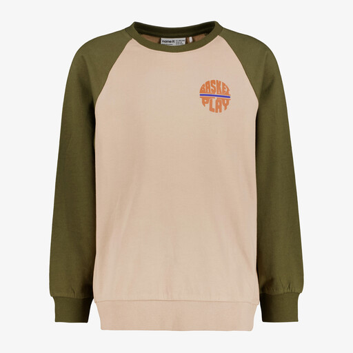 Name It Vildar jongens sweater beige groen