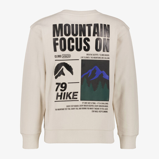 Jongens sweater met backprint ecru