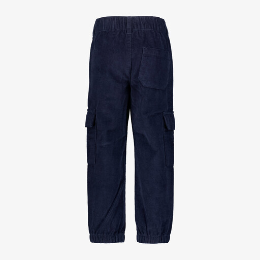 Jongens corduroy cargo broek donkerblauw