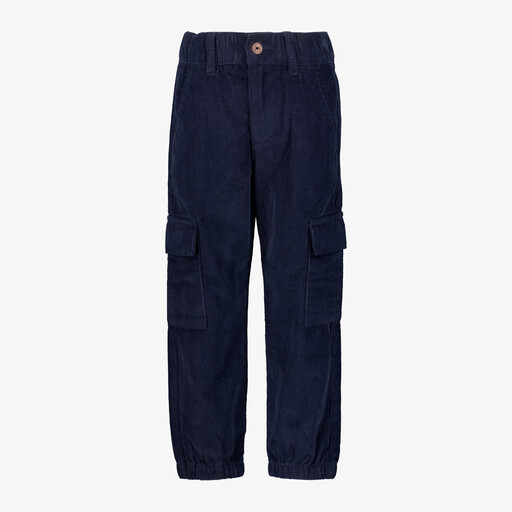 Jongens corduroy cargo broek donkerblauw
