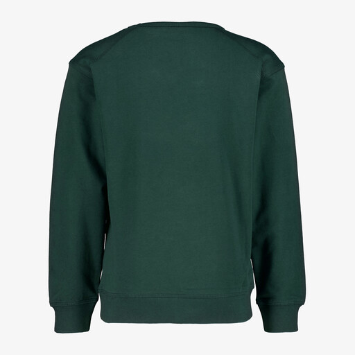 Jongens sweater met borstzakje donkergroen