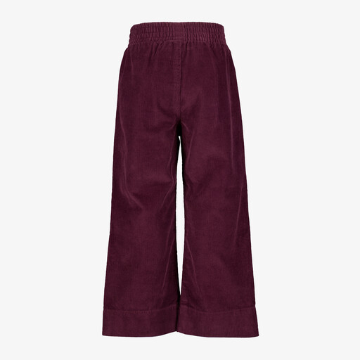 Wide leg meisjes corduroy broek bordeaux