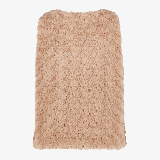 Furry meisjes gilet lichtbruin