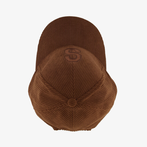 Dames pet bruin met geborduurde letter S