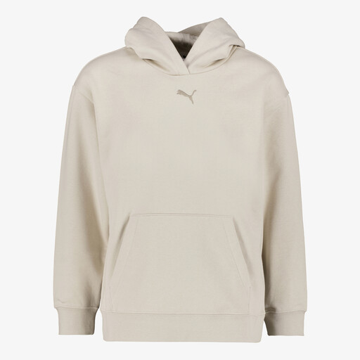 ESS Centered Cat Logo kinder hoodie cremekleurig