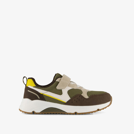 Jongens sneakers bruin groen