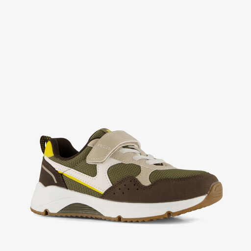 Jongens sneakers bruin groen