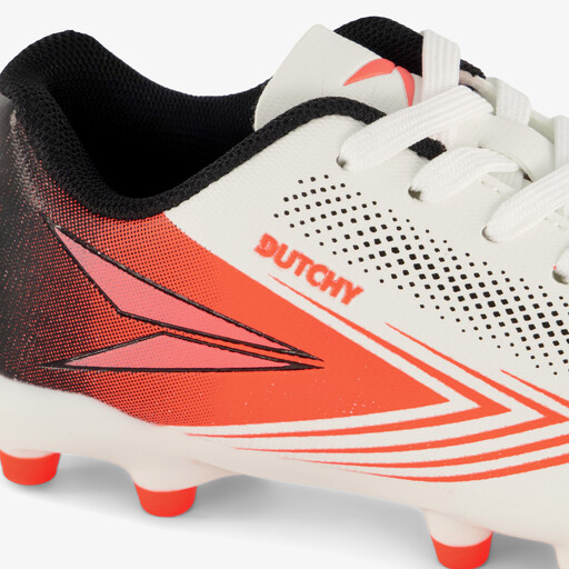 Aura MG kinder voetbalschoenen wit oranje