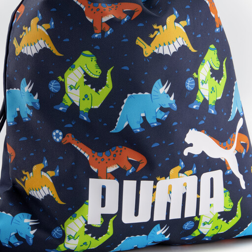 Phase AOP Small kinder gymtas met dino blauw 11 liter