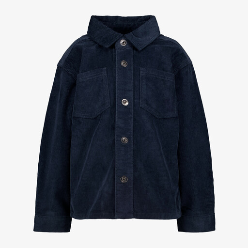 Jongens corduroy overhemd donkerblauw