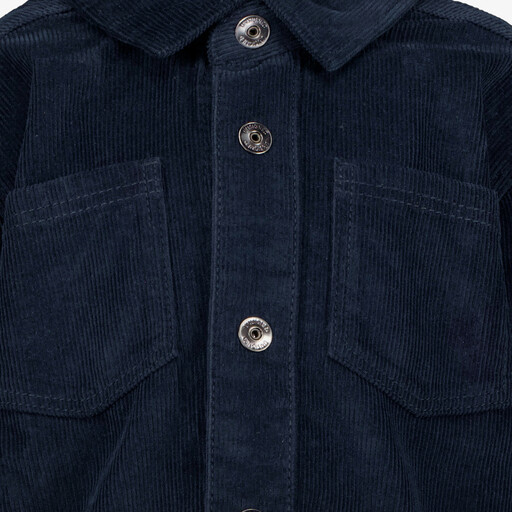 Jongens corduroy overhemd donkerblauw