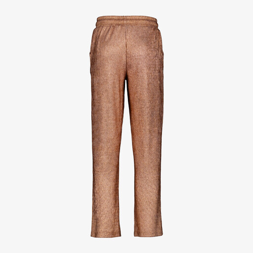 Meisjes rib broek goudkleurig