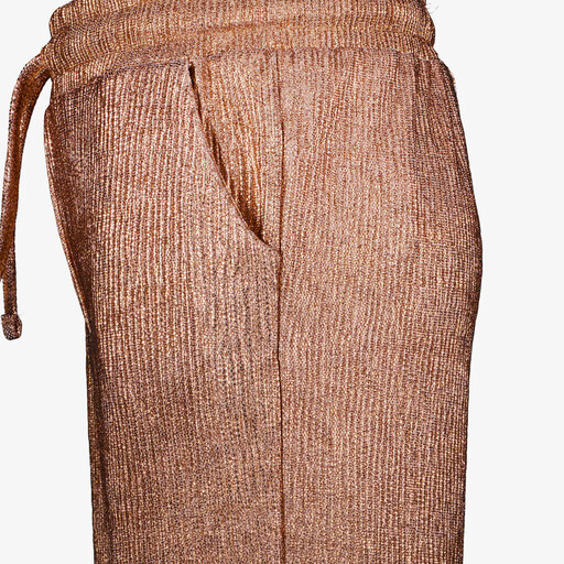 Meisjes rib broek goudkleurig