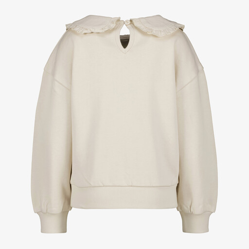Cherry meisjes sweater met kraagje wit