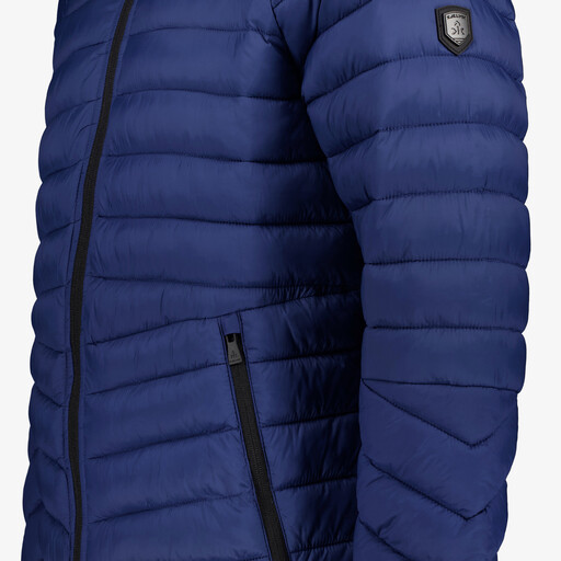 Gewatteerde heren winterjas blauw