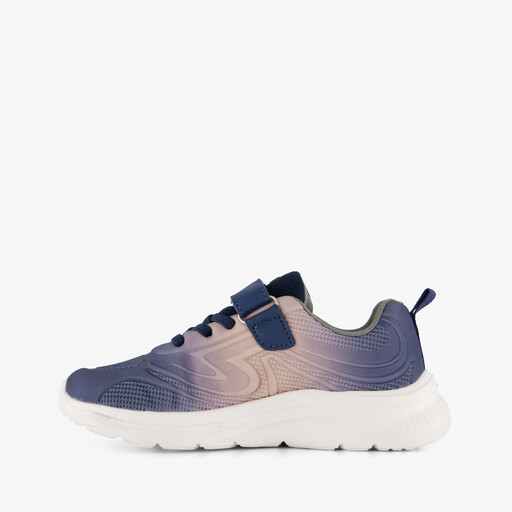 Meisjes sportschoenen blauw beige