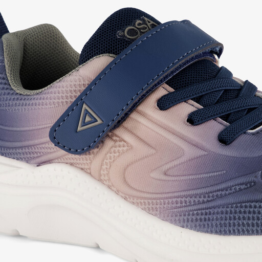 Meisjes sportschoenen blauw beige