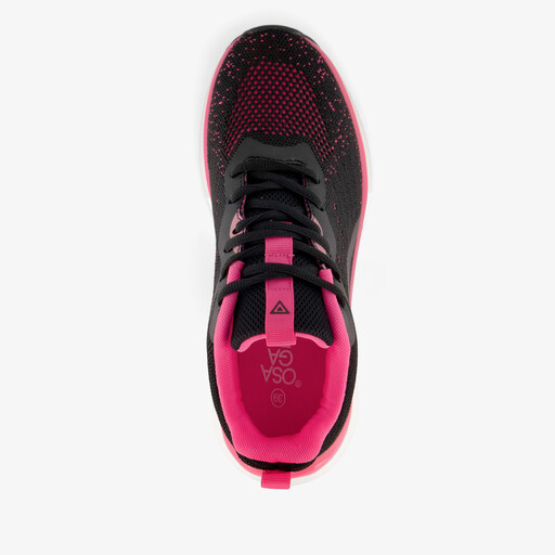 Dames fitnessschoenen zwart roze