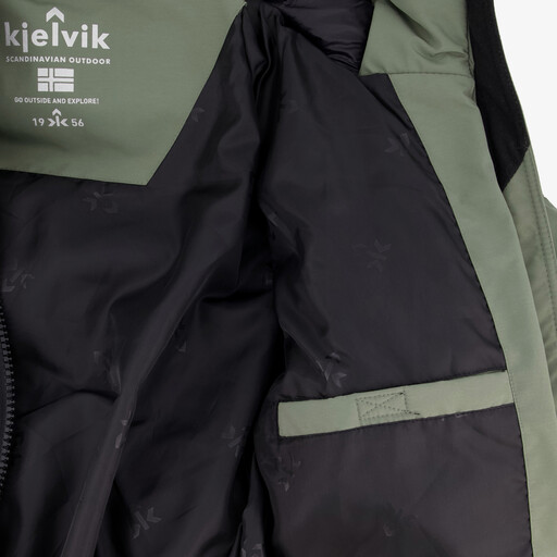 Lange dames winterjas gewatteerd groen