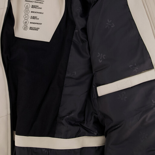 Softshell dames winterjas beige