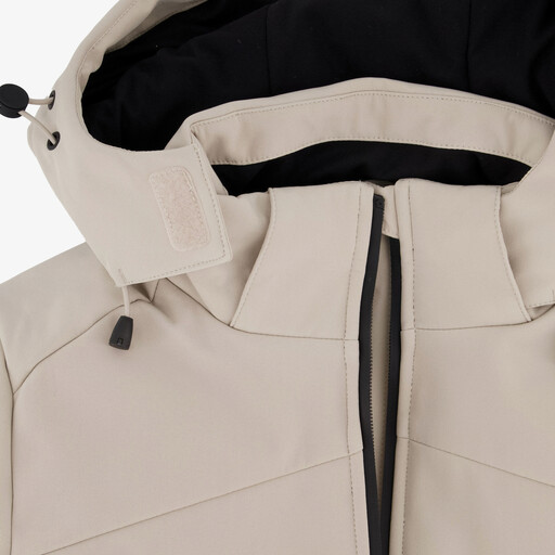 Softshell dames winterjas beige