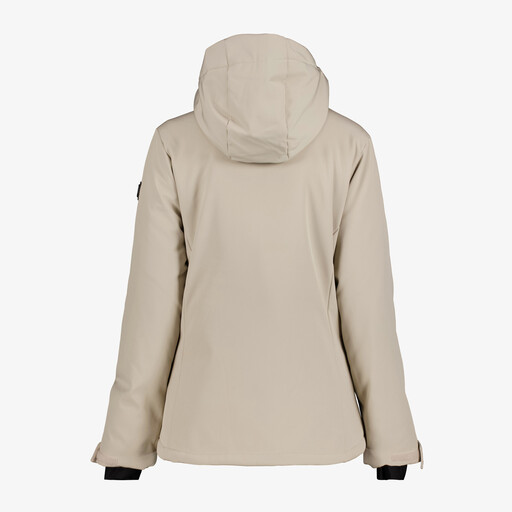 Softshell dames winterjas beige